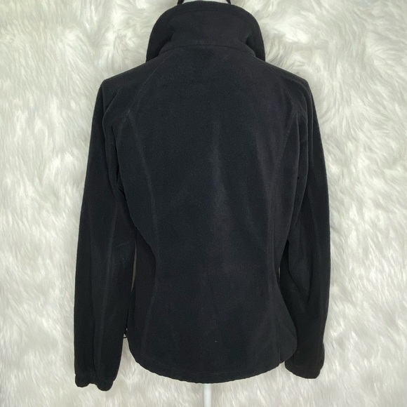 Columbia Full Zip Black Fleece Jacket Size Medium - Picture 4 of 10